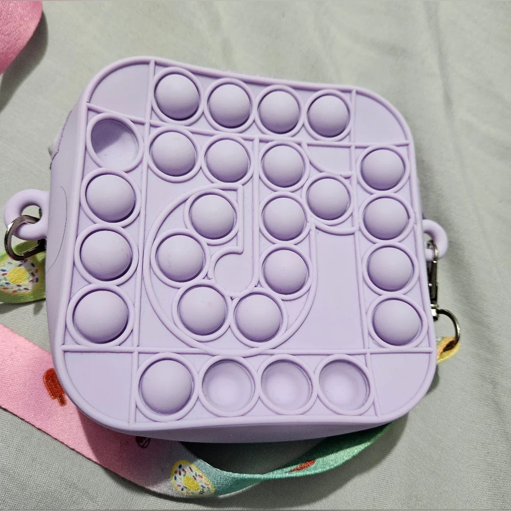 Tiktok Small Purple Pop It Fidget Crossbody Bag - Picture 3 of 5